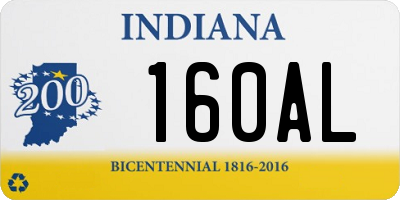 IN license plate 160AL