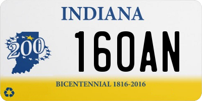 IN license plate 160AN