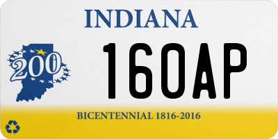 IN license plate 160AP