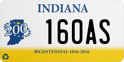 IN license plate 160AS