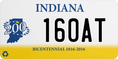 IN license plate 160AT