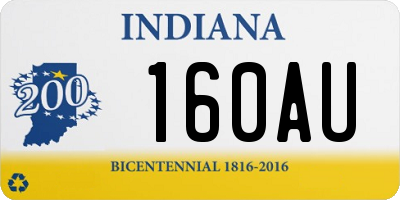 IN license plate 160AU