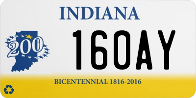 IN license plate 160AY