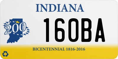 IN license plate 160BA