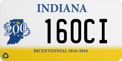 IN license plate 160CI