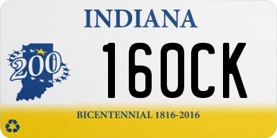 IN license plate 160CK