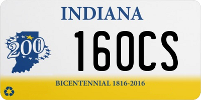 IN license plate 160CS