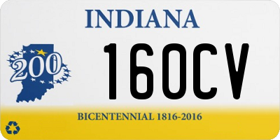 IN license plate 160CV