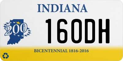 IN license plate 160DH