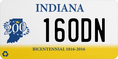 IN license plate 160DN
