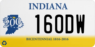 IN license plate 160DW