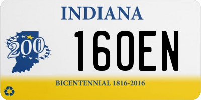 IN license plate 160EN