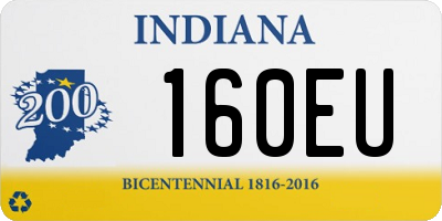 IN license plate 160EU