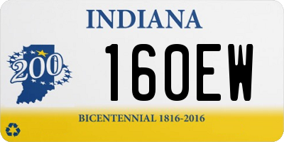 IN license plate 160EW