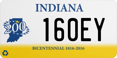 IN license plate 160EY