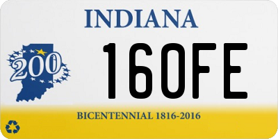 IN license plate 160FE