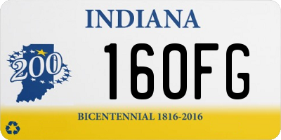 IN license plate 160FG