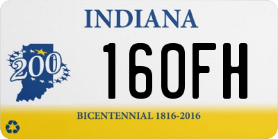 IN license plate 160FH