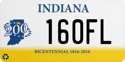 IN license plate 160FL