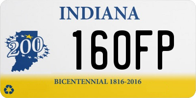 IN license plate 160FP