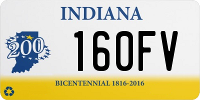 IN license plate 160FV