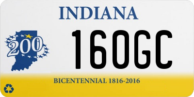 IN license plate 160GC