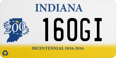 IN license plate 160GI