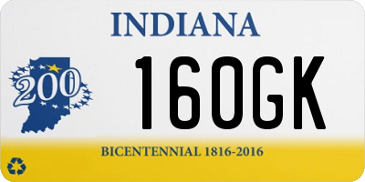 IN license plate 160GK