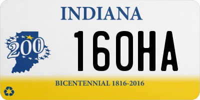 IN license plate 160HA