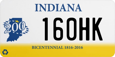 IN license plate 160HK