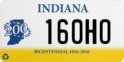 IN license plate 160HO