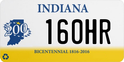 IN license plate 160HR