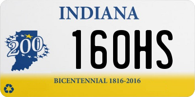 IN license plate 160HS