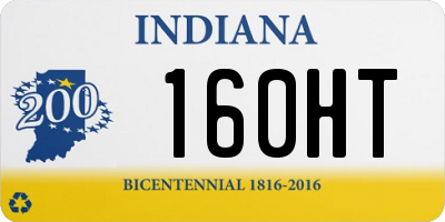 IN license plate 160HT