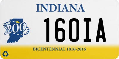 IN license plate 160IA