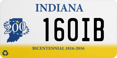 IN license plate 160IB
