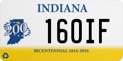 IN license plate 160IF
