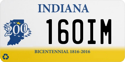 IN license plate 160IM