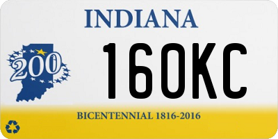 IN license plate 160KC