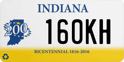 IN license plate 160KH