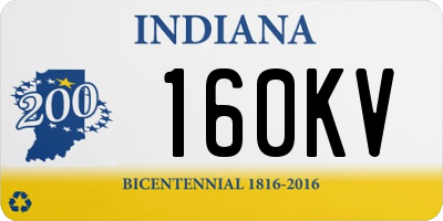 IN license plate 160KV