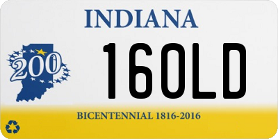 IN license plate 160LD
