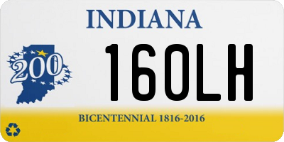 IN license plate 160LH