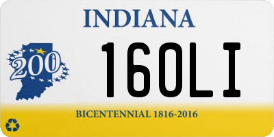 IN license plate 160LI