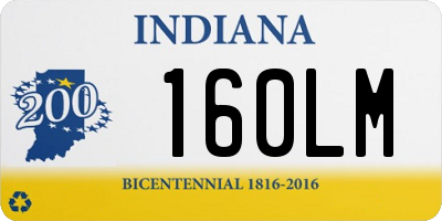 IN license plate 160LM