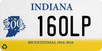 IN license plate 160LP