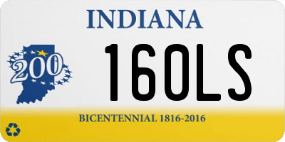 IN license plate 160LS