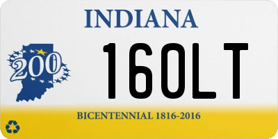 IN license plate 160LT