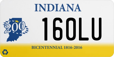 IN license plate 160LU