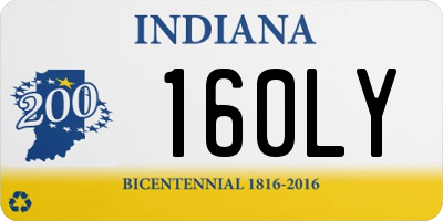 IN license plate 160LY